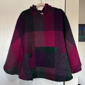 Irish Wool Hooded Poncho